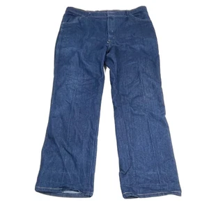 Jeans uomo taglia 42 x 32” Wrangler gamba dritta regular fit blu lavaggio scuro - Foto 1 di 12