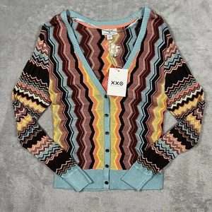 Missoni for Target Colorful Zig-Zag Button Up Knitted Top Cardigan Size Medium - Picture 1 of 22