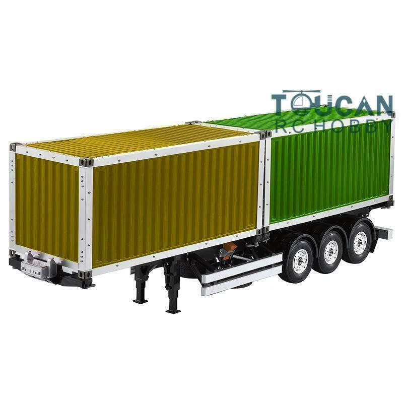 1/14 TOUCANRC 2*20ft Container Chassis RC 1/14 Semi DIY Truck Tractor TAMMIYA - Image 1 of 1