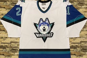 Custom Quebec Nordiques Peter Forsberg The Shelved Wolf 1995-96 Hockey Jersey - Picture 1 of 12