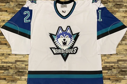 Custom Quebec Nordiques Peter Forsberg The Shelved Wolf 1995-96 Hockey Jersey Cover