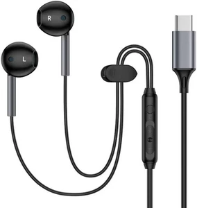 Type C Earbuds Wired Headphones for iPhone 16e/16 Pro Max/16 Pro/16 Plus/16/15,U - Picture 1 of 8