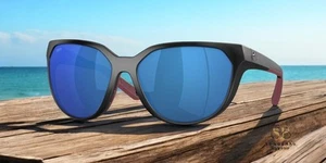 COSTA 6S9110 911004 Mayfly Black Blue Mir Polarized 58mm Womens Sunglasses 580P - Picture 1 of 2