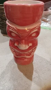 vintage red tiki Bar mug Kane The Creater- (6'') no chips - Picture 1 of 5