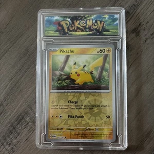 Pokemon Pikachu Reverse Holo 25/165 Pokemon Scarlet & Violet 151! Custom Case! - Picture 1 of 1