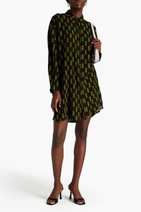 RRP €401 DIANE VON FURSTENBERG Jorge Mini Shirt Dress Size XS Geometric Collared - Picture 1 of 7