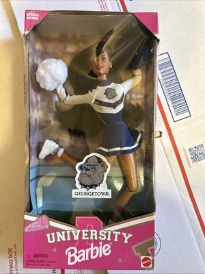 University Barbie Black Doll Georgetown Cheerleader Special Edition 1996 Mattel  - Image 1 of 2