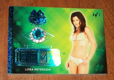 2022 Emerald Archive Gems Lora Peterson Blue Ice Gem Relic Bench Warmer Card-1/1 - Image 1 of 2