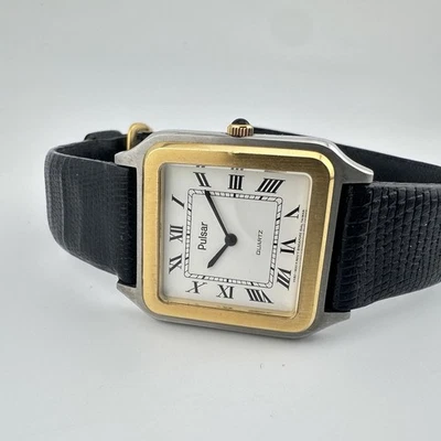 Reloj romano para hombre Pulsar (por Seiko) 'Santos Dumont' Y480-5950 vintage 1991 Foto 1 de 4