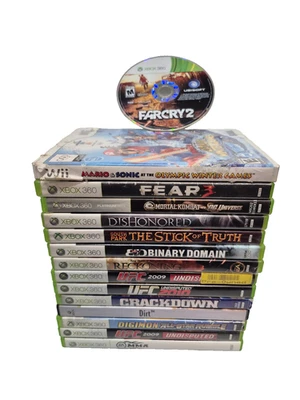 XBox 360 15 Game Lot Tested Light Scratching **READ** - Image 1 of 4