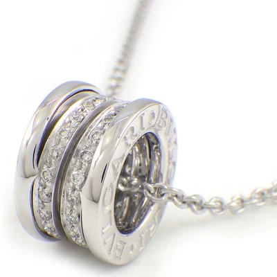 Collar BVLGARI B-ZERO1 2 Filas Espiral Diamante Oro Blanco 750 (18K) Foto 1 de 4