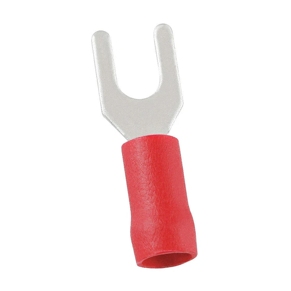 POWER FIRST 24C913 Fork Terminal,Tin,Copper,Red,PK100 24C913 - Image 1 of 1