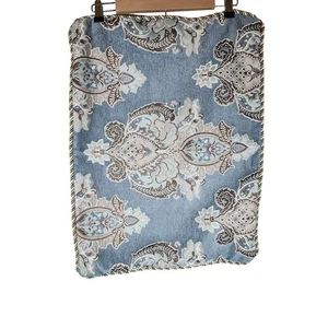 Waterford Bettwäsche blau hellbraun dicke Kordelbordüre STANDARD Kissenbezüge - 2er Set - Bild 1 von 8