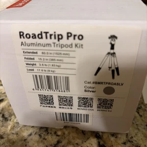 MeFOTO RoadTrip PRO Aluminum Series 1 (6 in 1) Tripod (SILVER) NIB - Picture 1 of 5