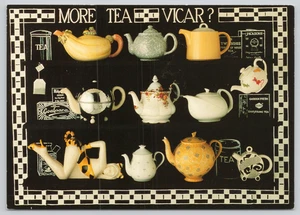 Postal Más vicario del té? Colección Tetera - Estampado Guepardo Pinup Julie Fisher - Imagen 1 de 3