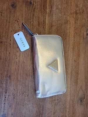 Guess Wallet Rose Gold Zip Around Abree  - Image 1 of 4