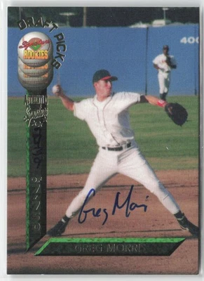 1994 Signature Rookies Draft Picks #83 Greg Morris Signatures #/7750 - Image 1 of 2