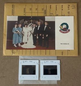 VTG Transparency Slides & Photo Christmas Card 1980s Unclaimed Order COA OOAK - Picture 1 of 9
