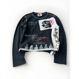 VTG STREETWEAR  If6was9 JAPANESE  WASHED FADED DISTRESSED SWEATER 90S Y2K - Picture 1 of 8