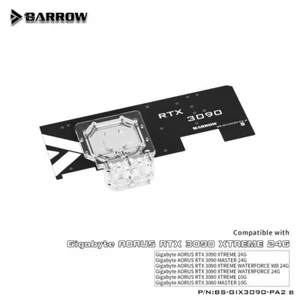 Barrow Backplate Ram Water Block for Gigabyte Aorus RTX 3080 3090 Xtreme Master - Picture 1 of 9