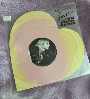 Taylor Swift Lover (Live From Paris) Heart Shaped Vinyl - SHIPS TODAY!✅ - Image 1 of 4
