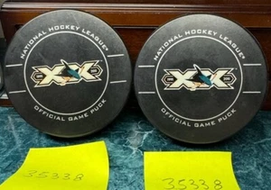 2011 NHL Official Game PLAYOFF Puck Kings vs Sharks Sher-Wood 20th Anniversary - Picture 1 of 3