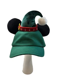 Disney Santa Elf Baseball Hat Disney Cap NWT Costume Holiday - Picture 1 of 6