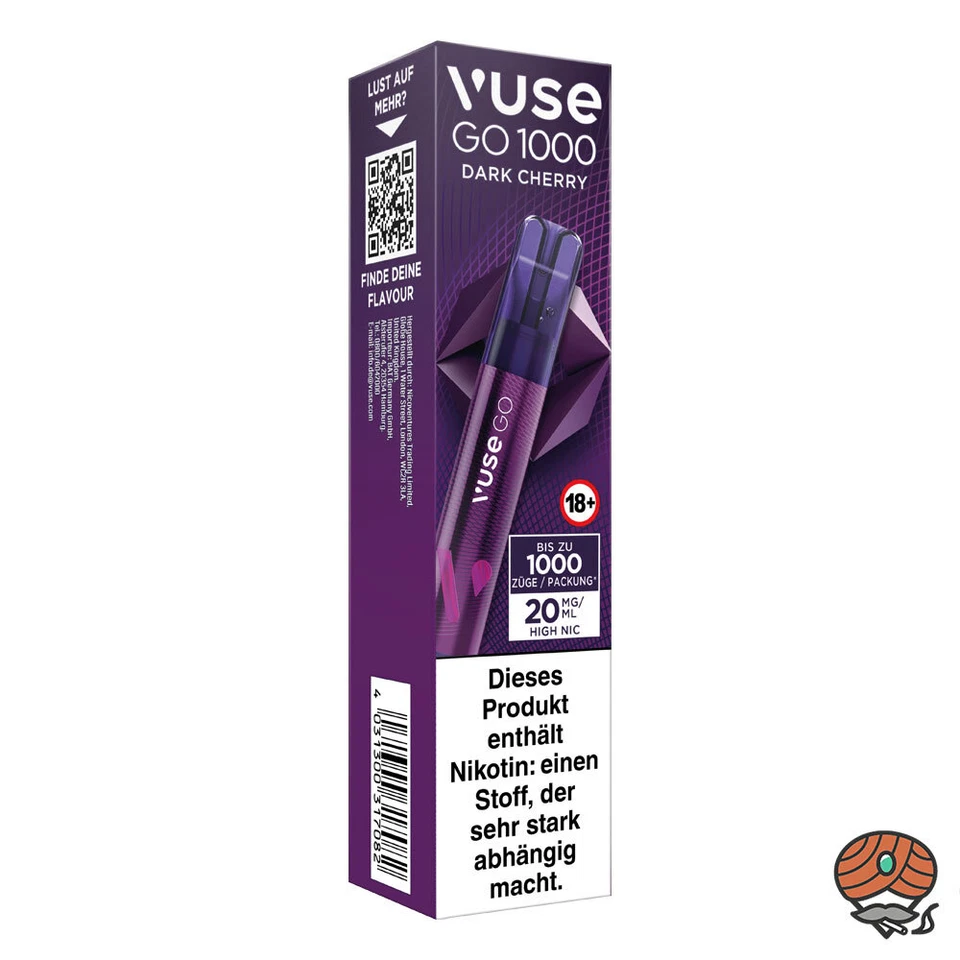 Vuse GO 1000 E-Shisha DARK CHERRY 20mg Nikotin Einweg-E-Zigarette Vape