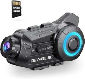 gearelec Auricolare Bluetooth Moto con Fotocamera, Impermeabile e Antipolvere, 1.5H - Foto 1 di 9