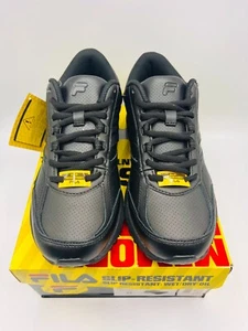 Fila Women's Sneakers Ultra Memory Foam Slip Resistant - New in Box - Black - Picture 1 of 7