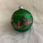 Hand Painted Bird-Of-Paradise Hawaiian Christmas Glass Ball Ornament NEW