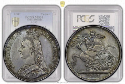 Great Britain, Victoria, Crown 1887, toned, PCGS MS 64 - Image 1 of 4