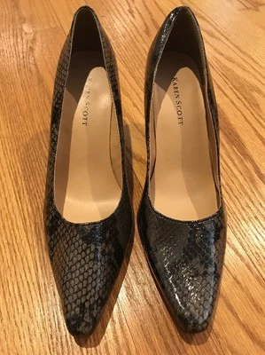 KAREN SCOTT искусственной змеи кожи насосы классика высоких каблуках женские туфли Sz 6 # - Изображение 1 из 4