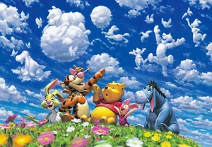 Tenyo 500 pc Jigsaw Puzzle Winnie the Pooh Blue Sky Fantasy Pure White 25x36cm - Picture 1 of 1