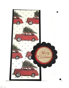 Tarjetas de Felicitación NAVIDAD - COCHE ROJO Feliz Cristo - Hechas a Mano Talla A2 OFERTA - Imagen 1 de 2
