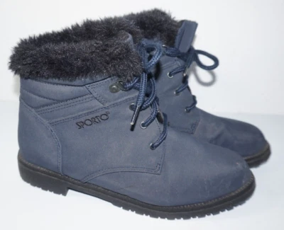Sporto Navy Blue Lace Up Insulated Winter Boots Womans Sz 8.5 - Image 1 of 4