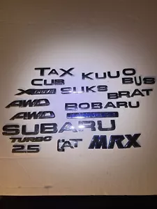 Subaru Emblems Letters Badges Anagram - Picture 1 of 4