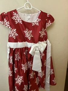 Snowflake Girls Christmas Dress - Picture 1 of 3