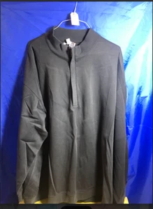 Men's Cutter & Buck Black 1/2 Zip Pullover Size 5XB - Picture 1 of 1