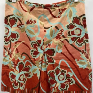 NWT Ann Taylor LOFT Zipper Pleated Skirt Sz 10 - Red White Blue - 100% Cotton Mi - Picture 1 of 6