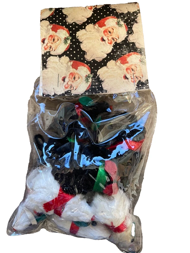VO-TOYS Holiday Dressed Gift Wrapped Mouse Real Fur Mice Cat Toy 10 Pack Christmas