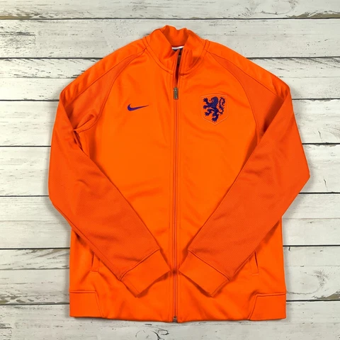 Nike Jacket Mens Medium Orange Netherlands Track N98 Athletic Soccer Football Cover