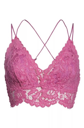 Free People FP Intimately Rosa Caramelle Pizzo Elastico Celine XS (0 2)