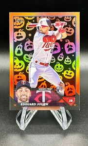 2023 Topps Update EDOUARD JULIEN RC Orange Foil Pumpkin SP US222 | Twins