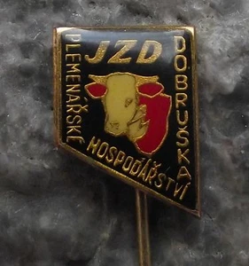 Distintivo Spilla Dobruska JZD Cecoslovacchia Collettivo Agricolo Unionizzato Agricoltura  - Foto 1 di 2