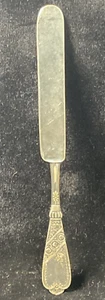 Cuchillo esparcidor de mantequilla vintage victoriano plateado sin marca #5 - Imagen 1 de 6