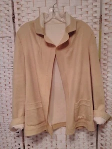 Agnona Kaschmirjacke, hellgrün & elfenbeinfarben Wendejacke Größe 10 oder 12 US - Bild 1 von 3