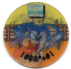 ¡#$&*+#! #146 MAGICTAZO TINY TOON 1994 MAGIC TAZO MATUTANO CON DESGASTE - Imagen 1 de 2