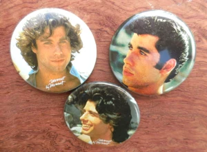 John Travolta Three Original Rare Vintage Pins dated 1979 #25 - Picture 1 of 8