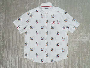 Camisa TOMMY BAHAMA Universidad de Alabama MAREA CARMESÍ Hawaiana Hula Logo USADA LG - Imagen 1 de 22